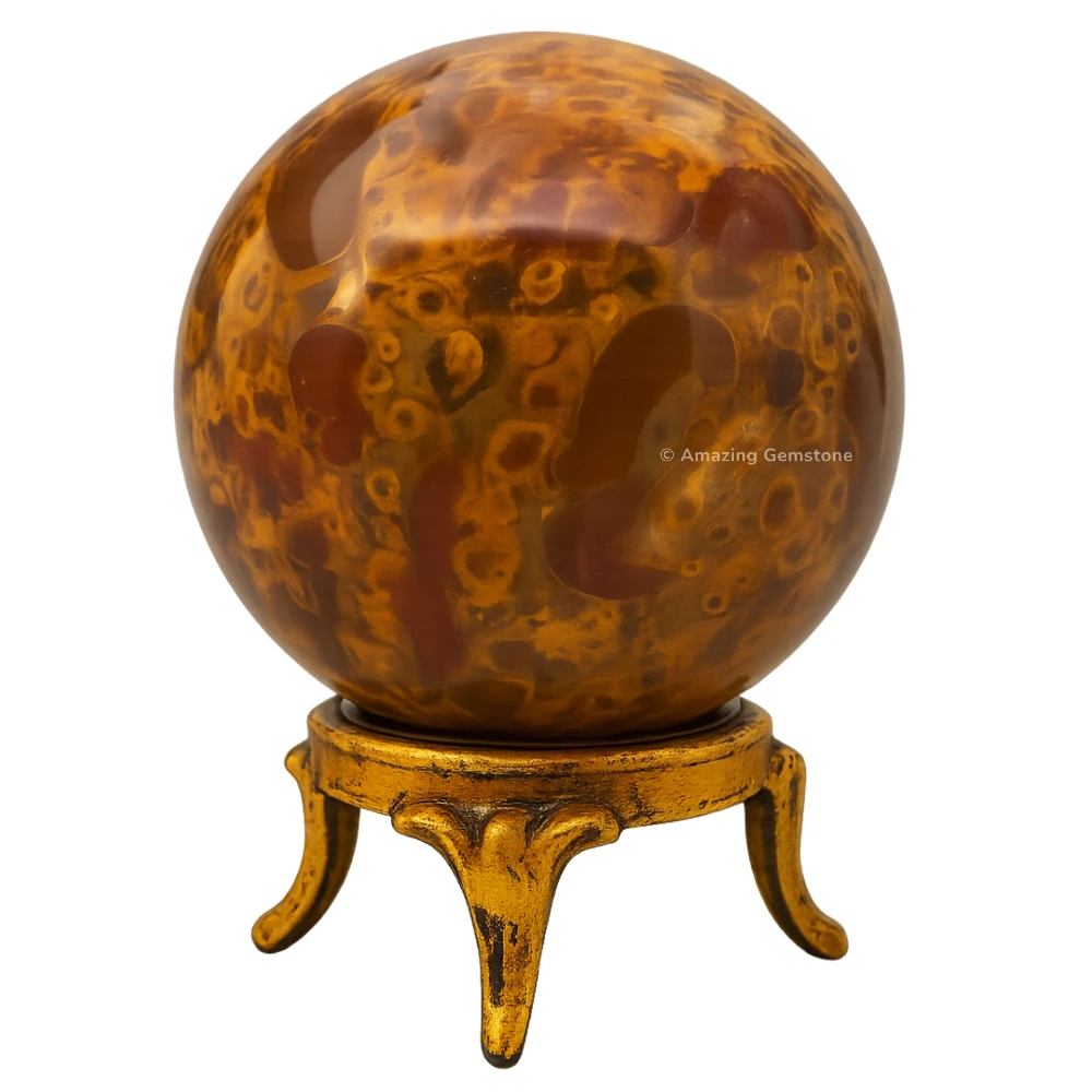 Fruit Jasper Sphere (1.5 Inch)