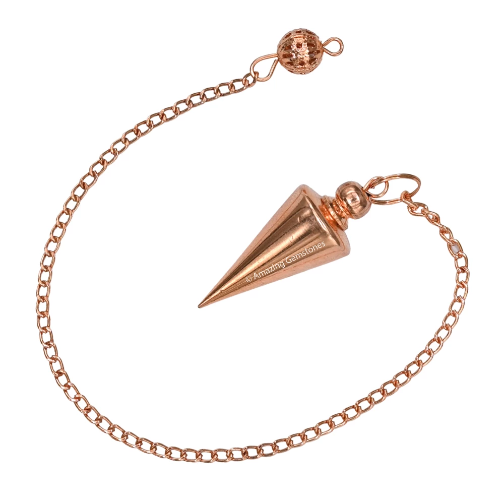 Copper Metal Pendulum - Copper Cone with Ball Head (MP86)