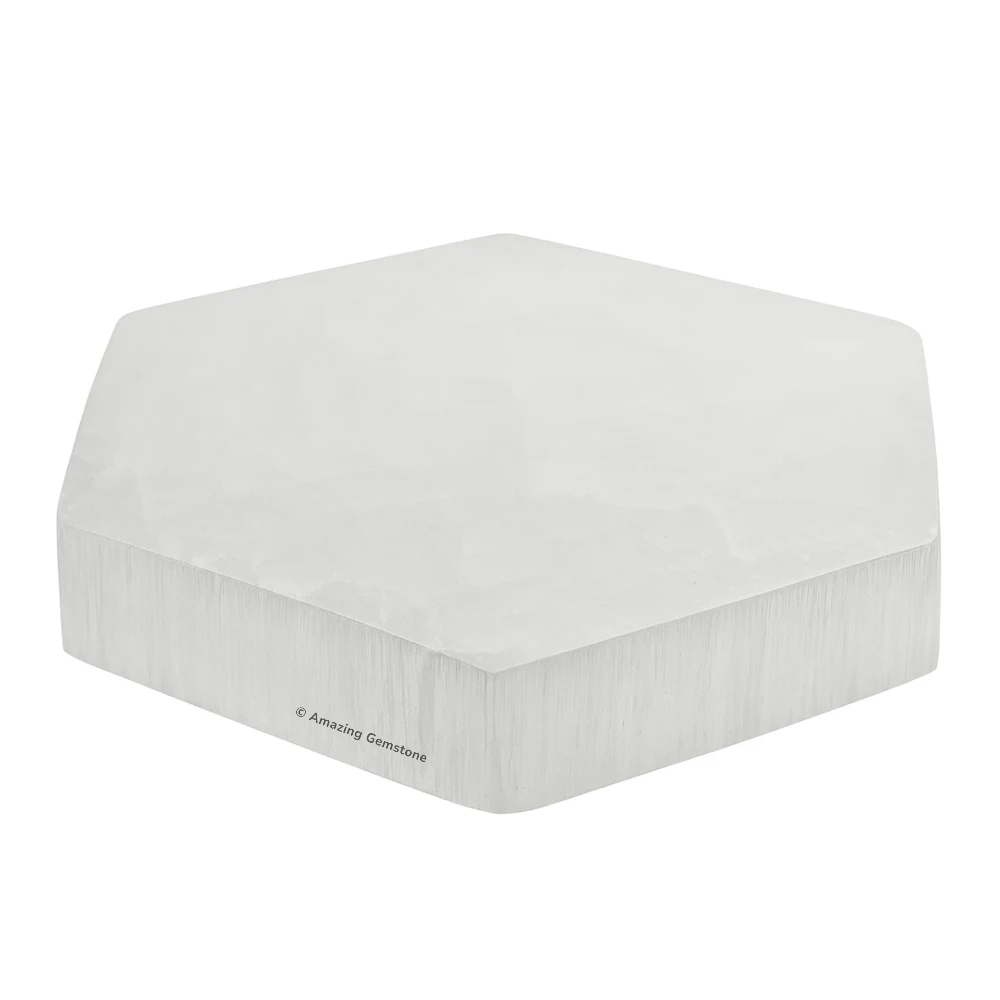 Selenite Charging Plate - Hexagon (4 Inch)