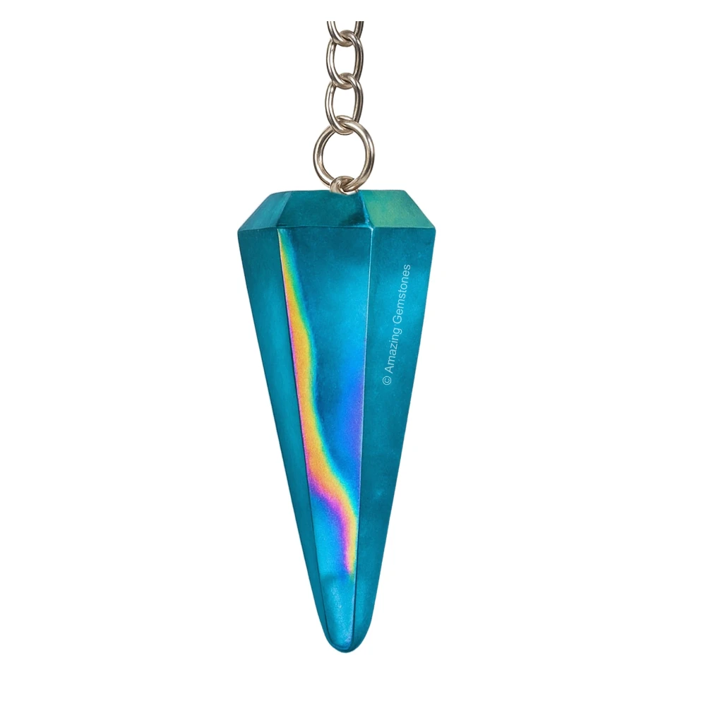 Aqua Aura Quartz Pendulum