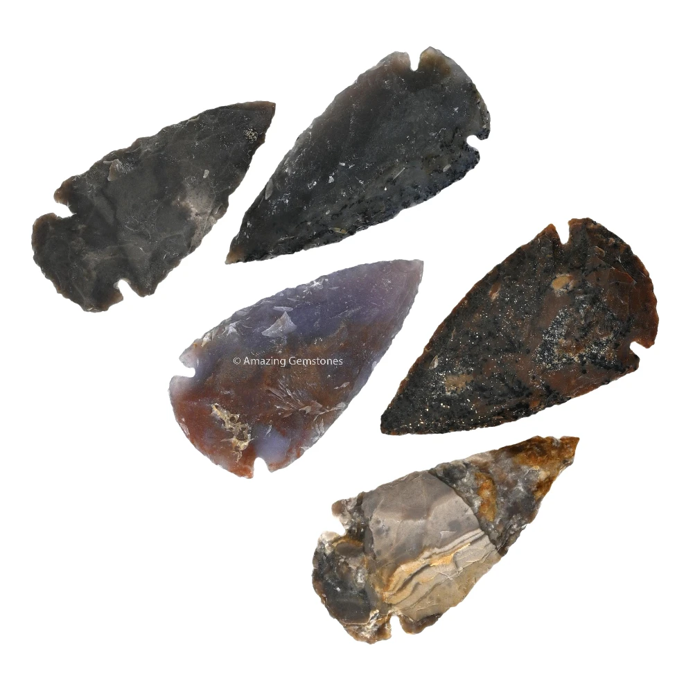 Fancy Jasper Crystal Arrowhead - 2" to 3" (5 Pieces)
