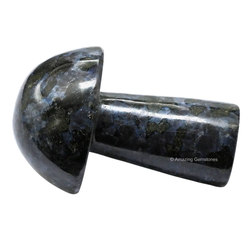 Indigo Gabbro Crystal Mushroom
