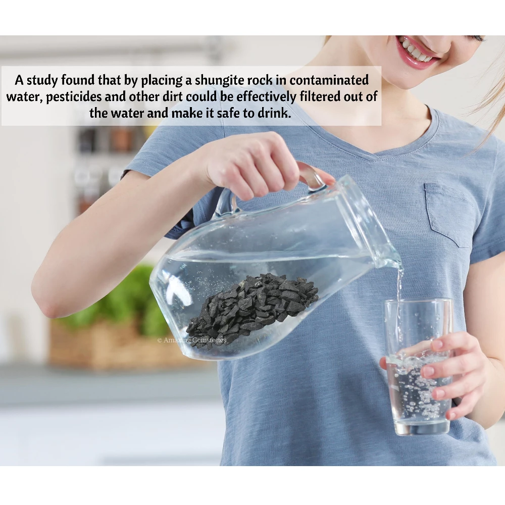 Shungite Raw Stones for Water Purification - 4 to 10mm (1/2 lb)