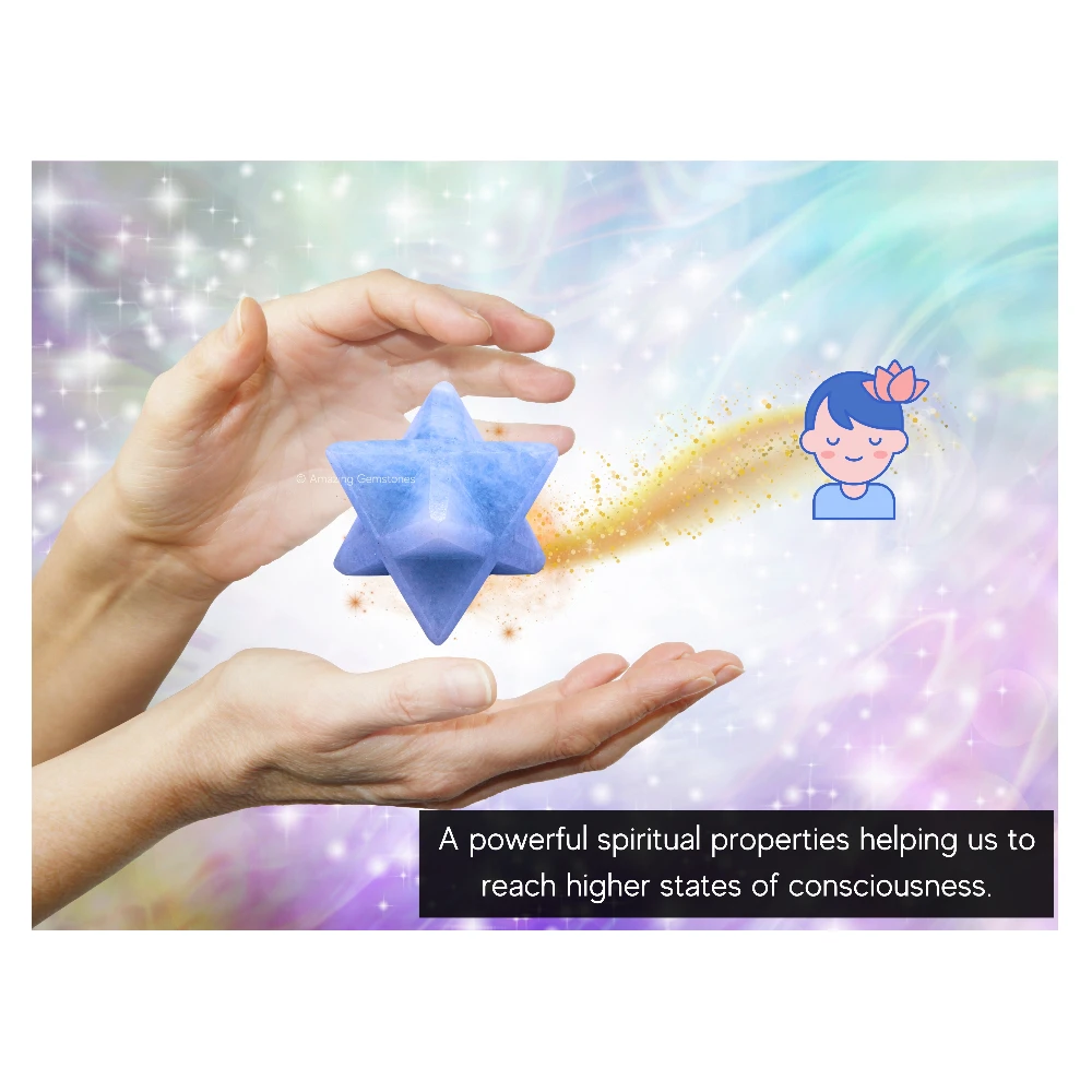 Blue Calcite Merkaba (45-55 mm)