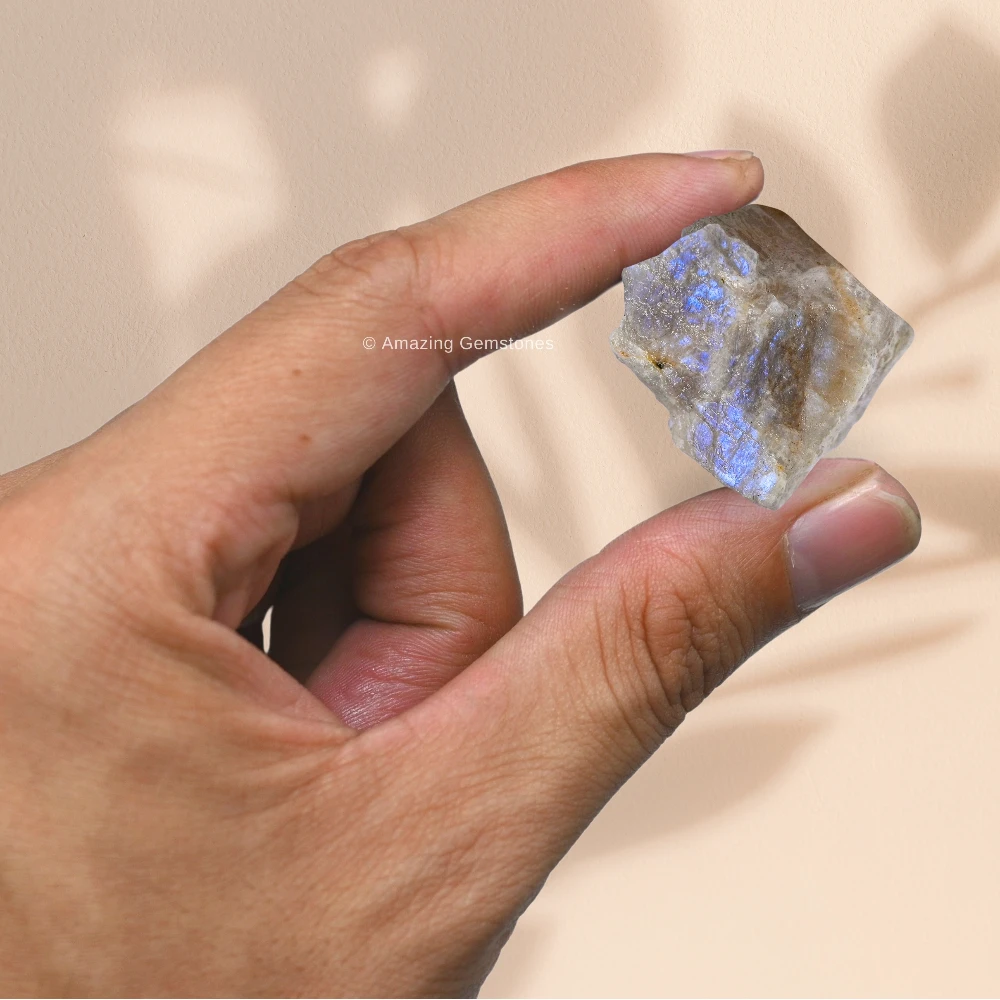 Sun Moonstone Raw Crystals (5 Pieces)
