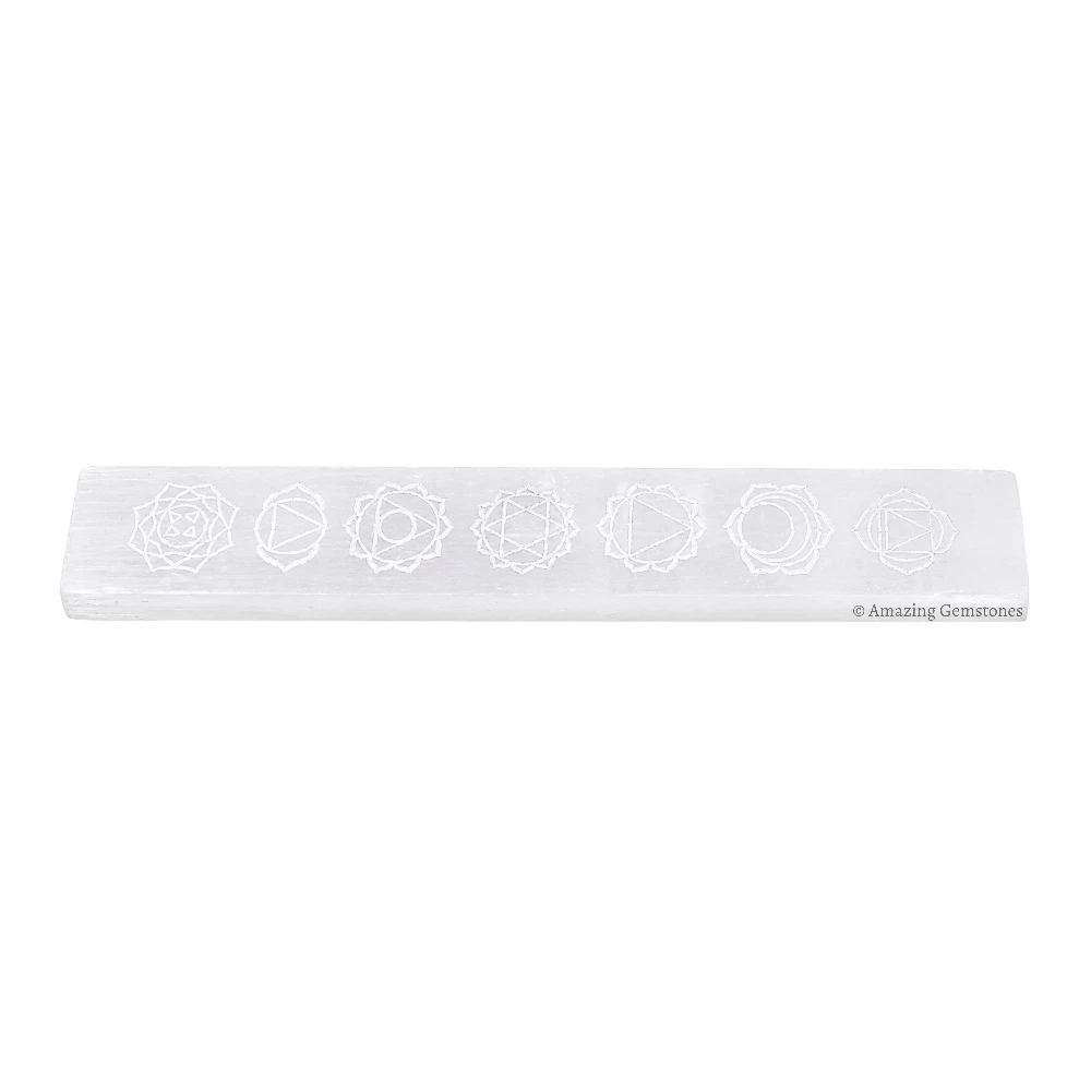 Selenite Charging Plate for Crystals - Chakra Stick