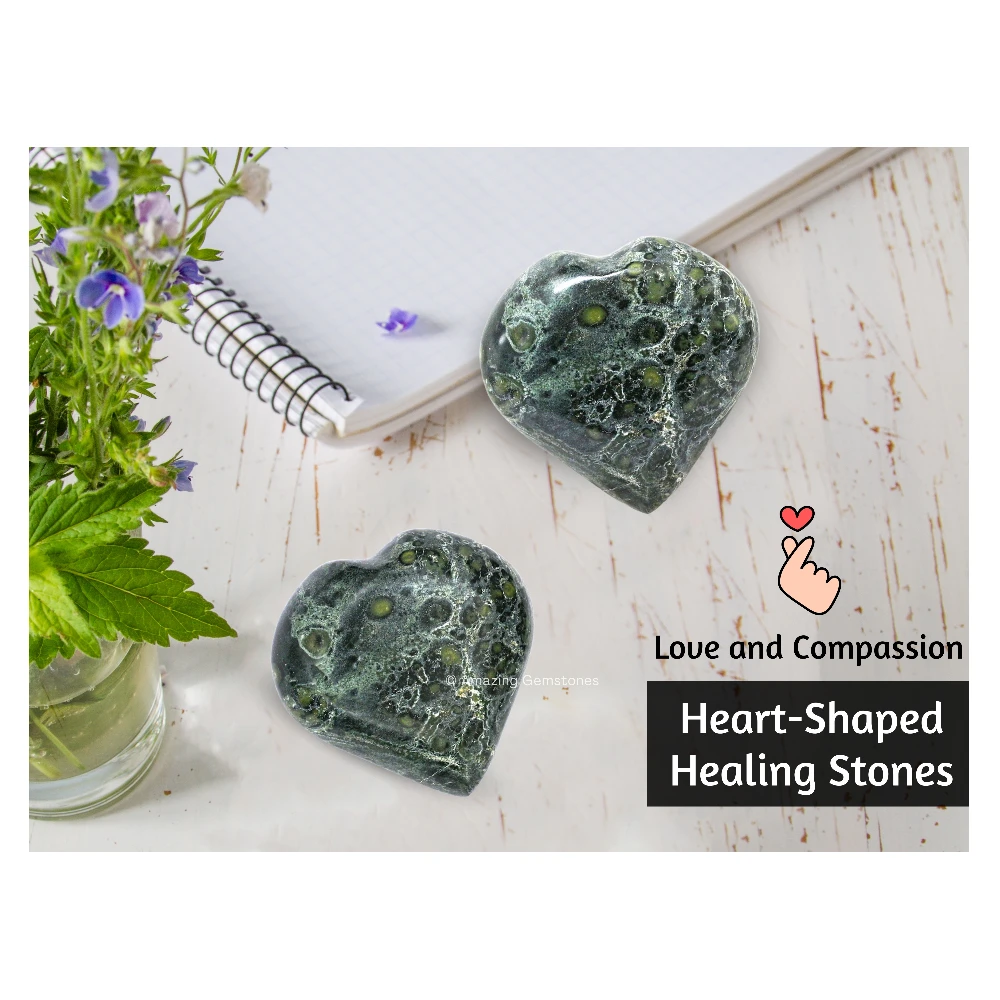 Kambaba Jasper Heart