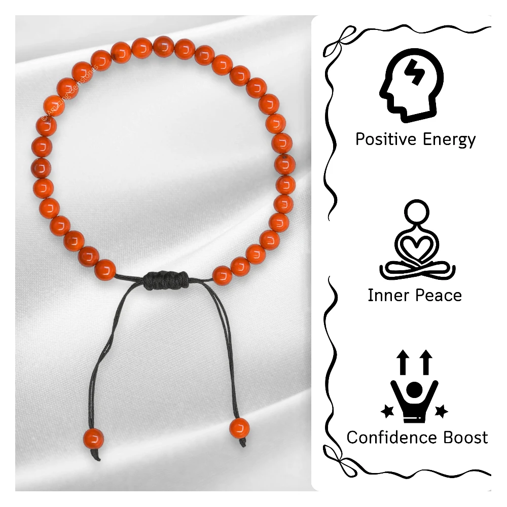 Red Jasper Anklet (Without Knot)