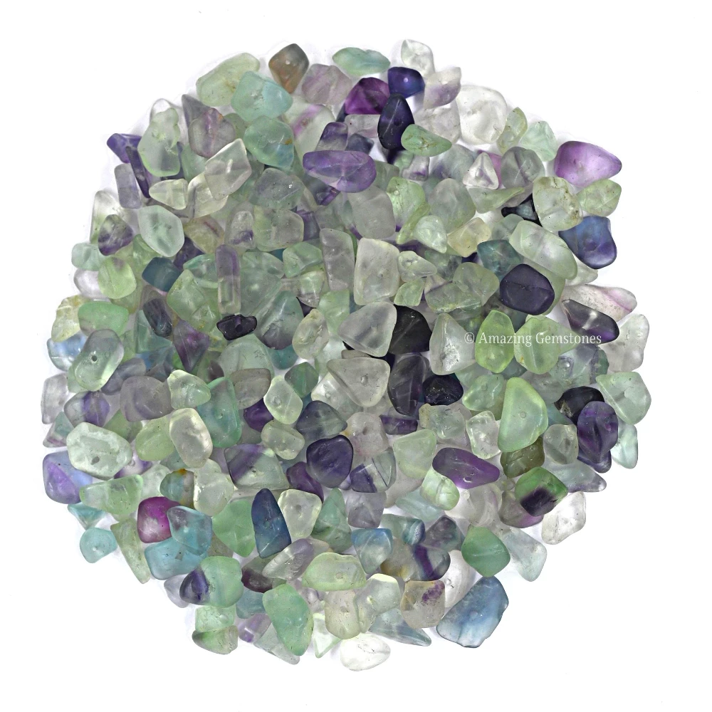 Multi Fluorite Chips - Pre Drilled
