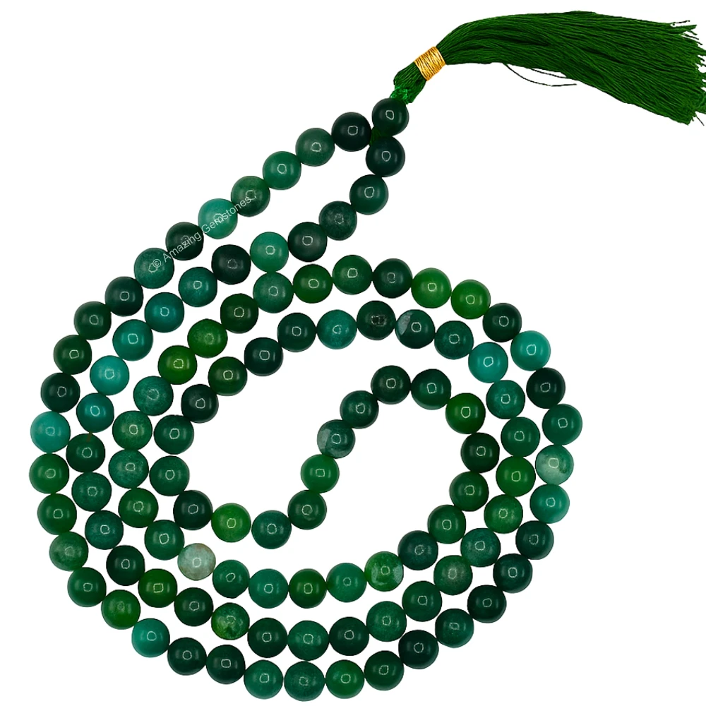 Moss Agate Mala (Without Knot)