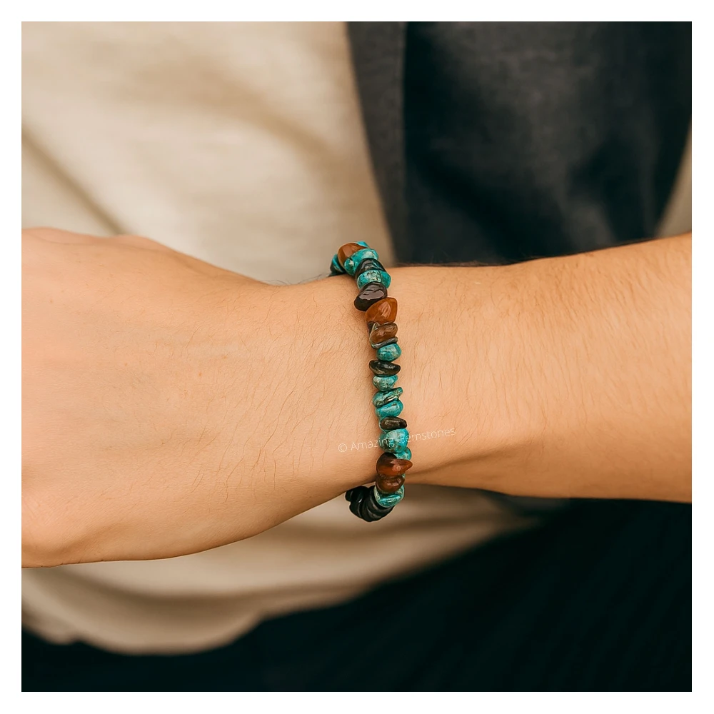 Chrysocolla Chips Bracelet