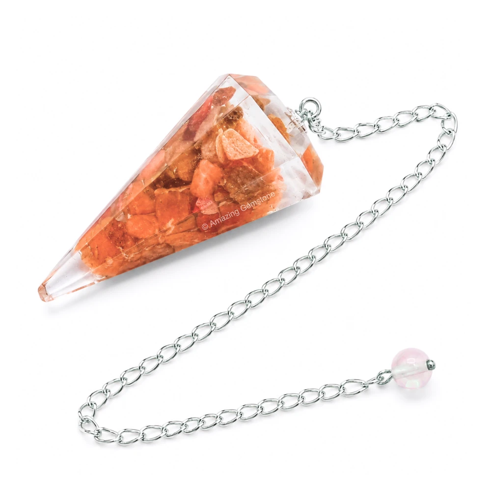 Red Aventurine Orgone Pendulum