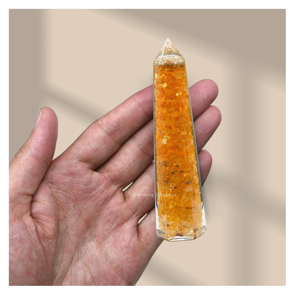 Citrine Orgone Tower (4.5 Inch)