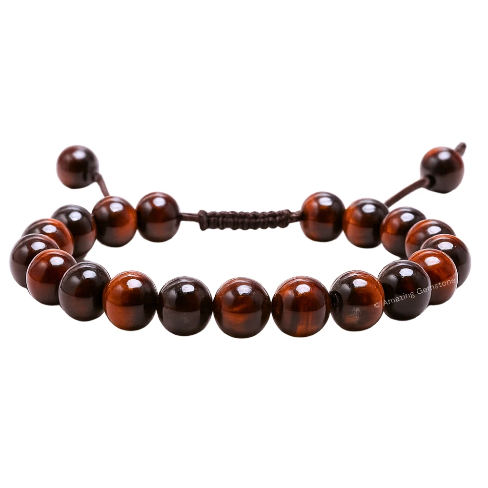 Red Tiger Eye Bracelet (Adjustable)
