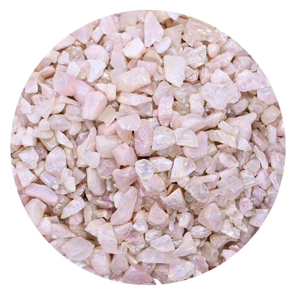 Angel Aura Rose Quartz Chips (1LB)