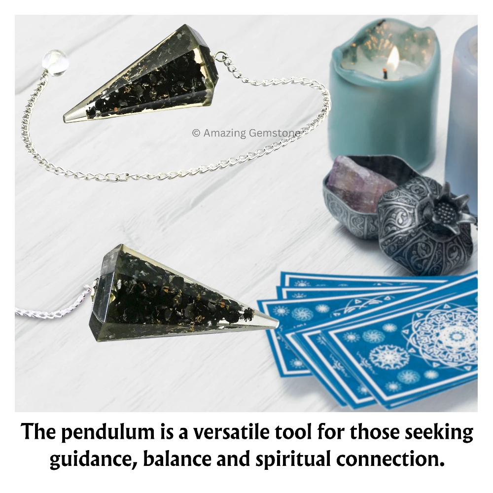 Black Tourmaline Orgone Pendulum