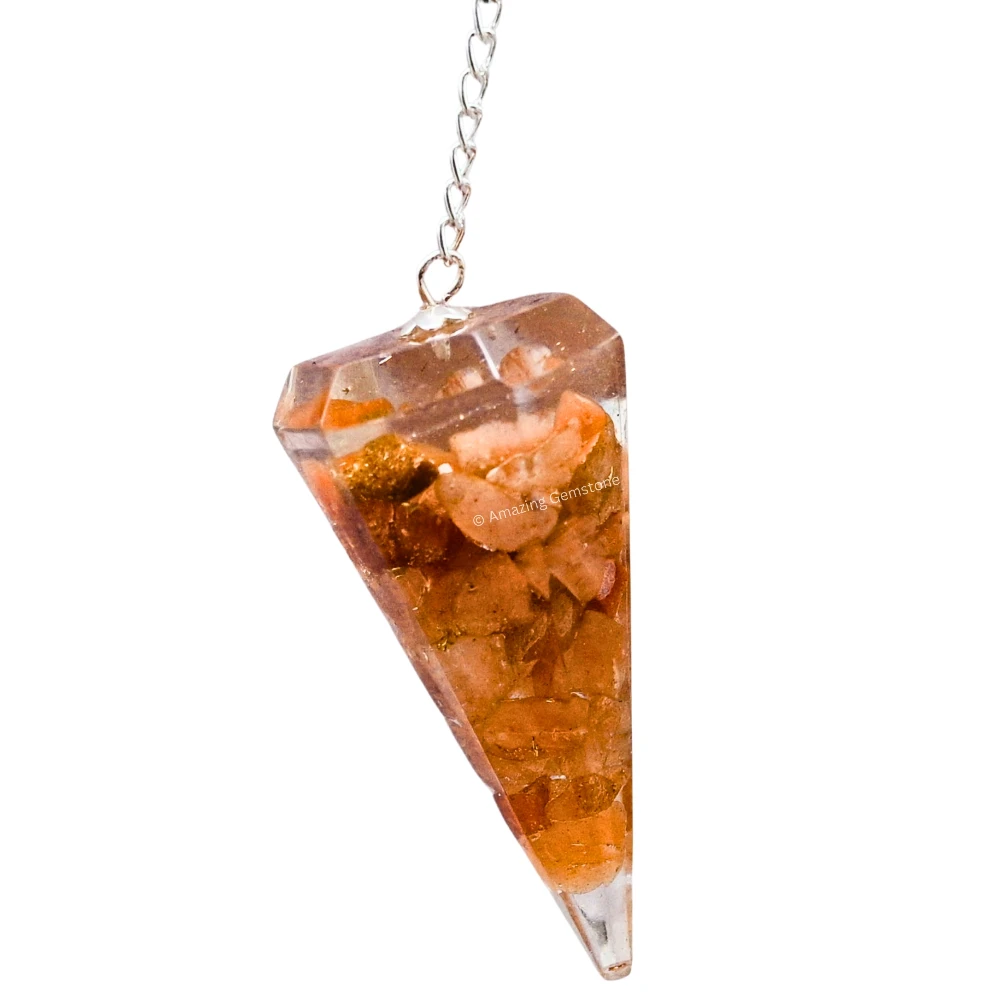 Red Aventurine Orgone Pendulum