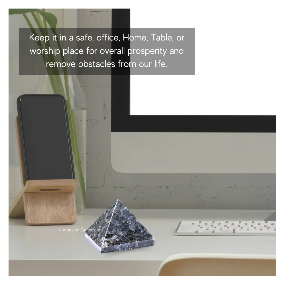 Larvikite Pyramid (1.5 Inch)