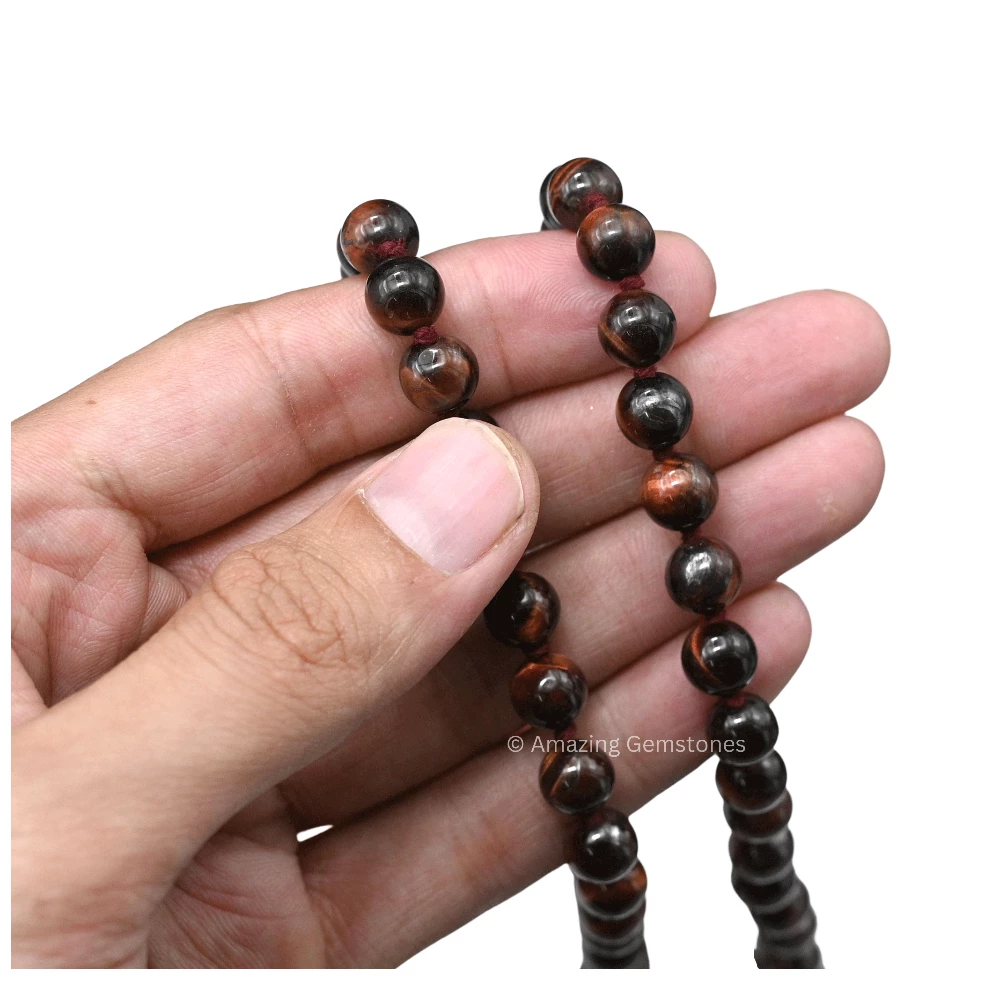 Red Tiger Eye Mala (Hand Knotted)