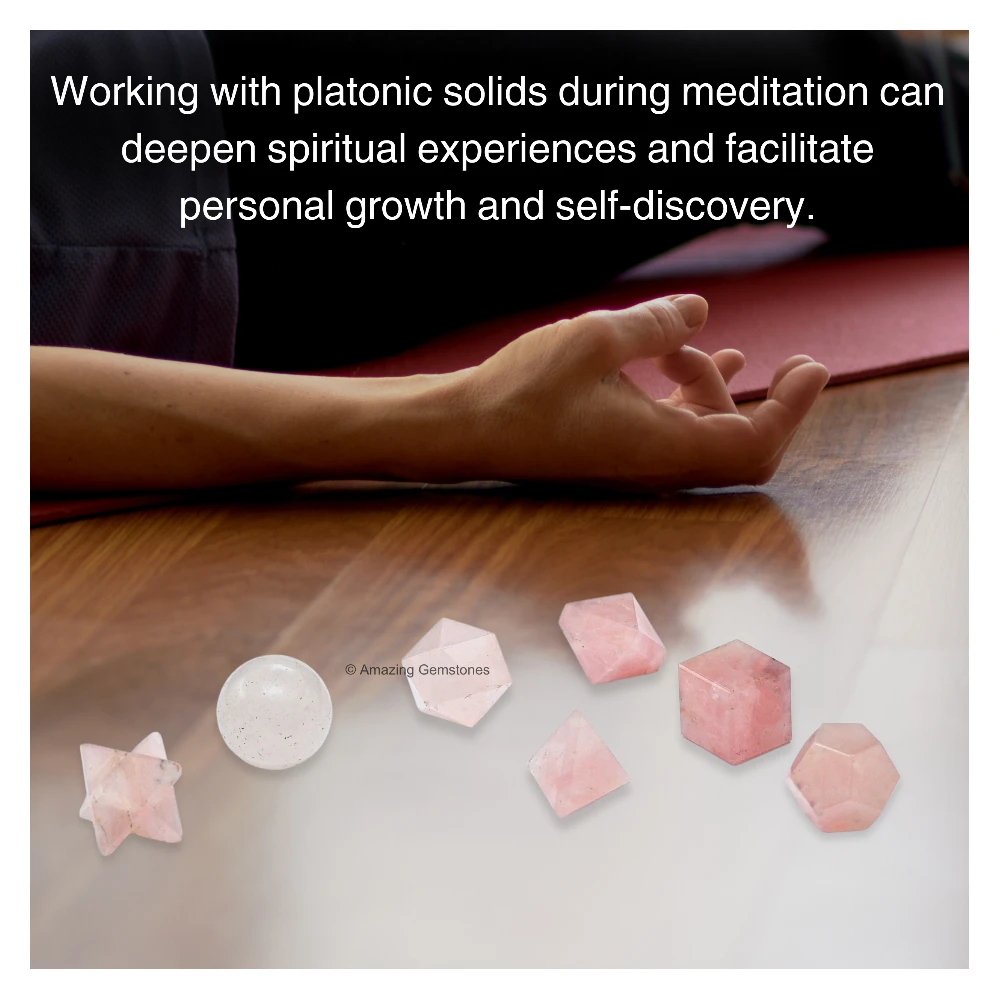 Rose Quartz Platonic Solid - 7 Pcs