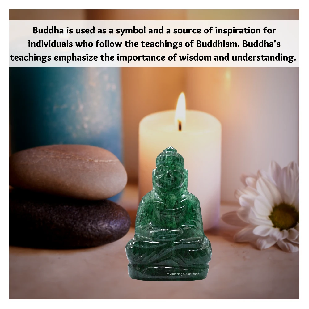 Dark Green Aventurine Buddha Statue