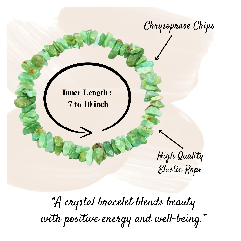 Chrysoprase Chips Bracelet - Premium
