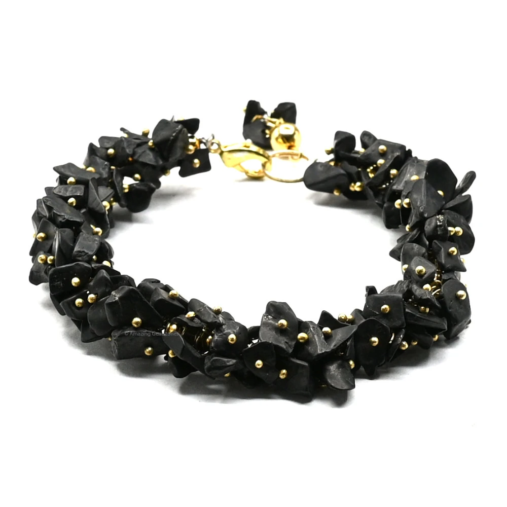Shungite Chip Bracelet (Fuse, Adjustable)