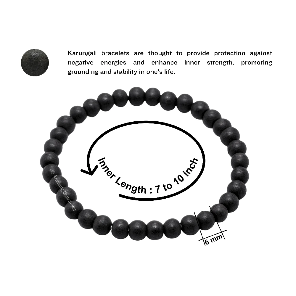 Karungali Bracelet (Strechable) (6mm)