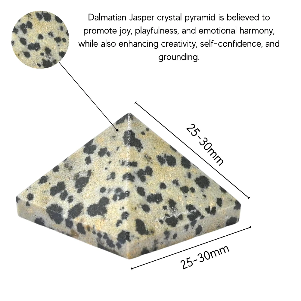 Dalmatian Jasper Pyramid (1 Inch)