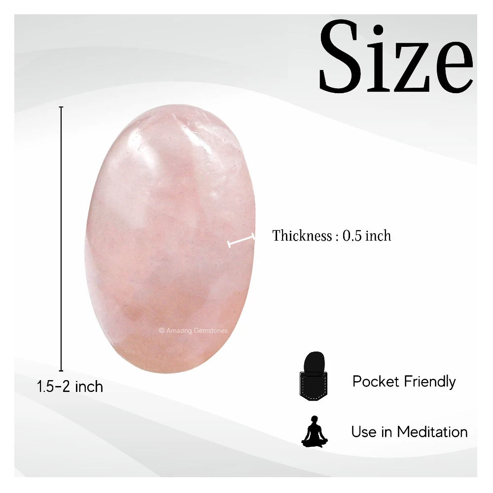 Rose Quartz Palm Stone
