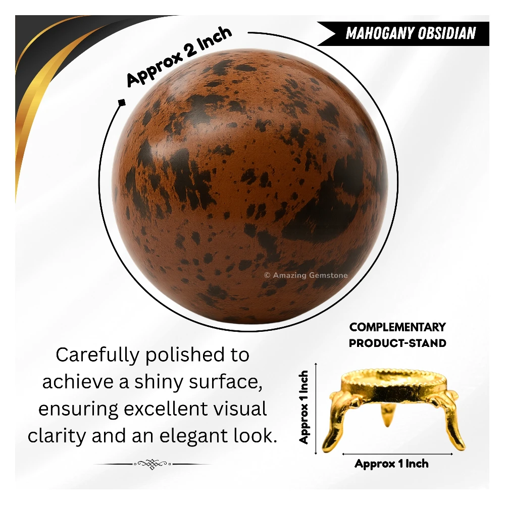 Mahogany Obsidian Sphere (2 Inch)
