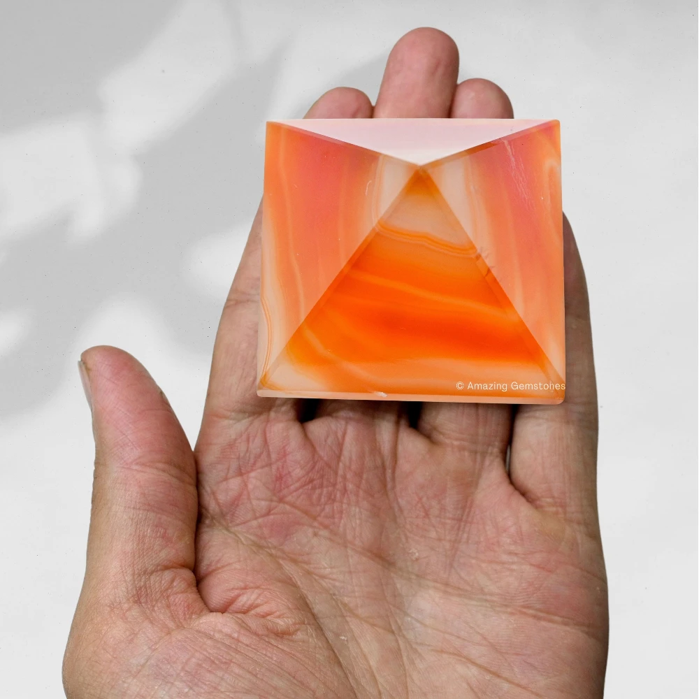 Carnelian Onyx Pyramid (2 Inch)