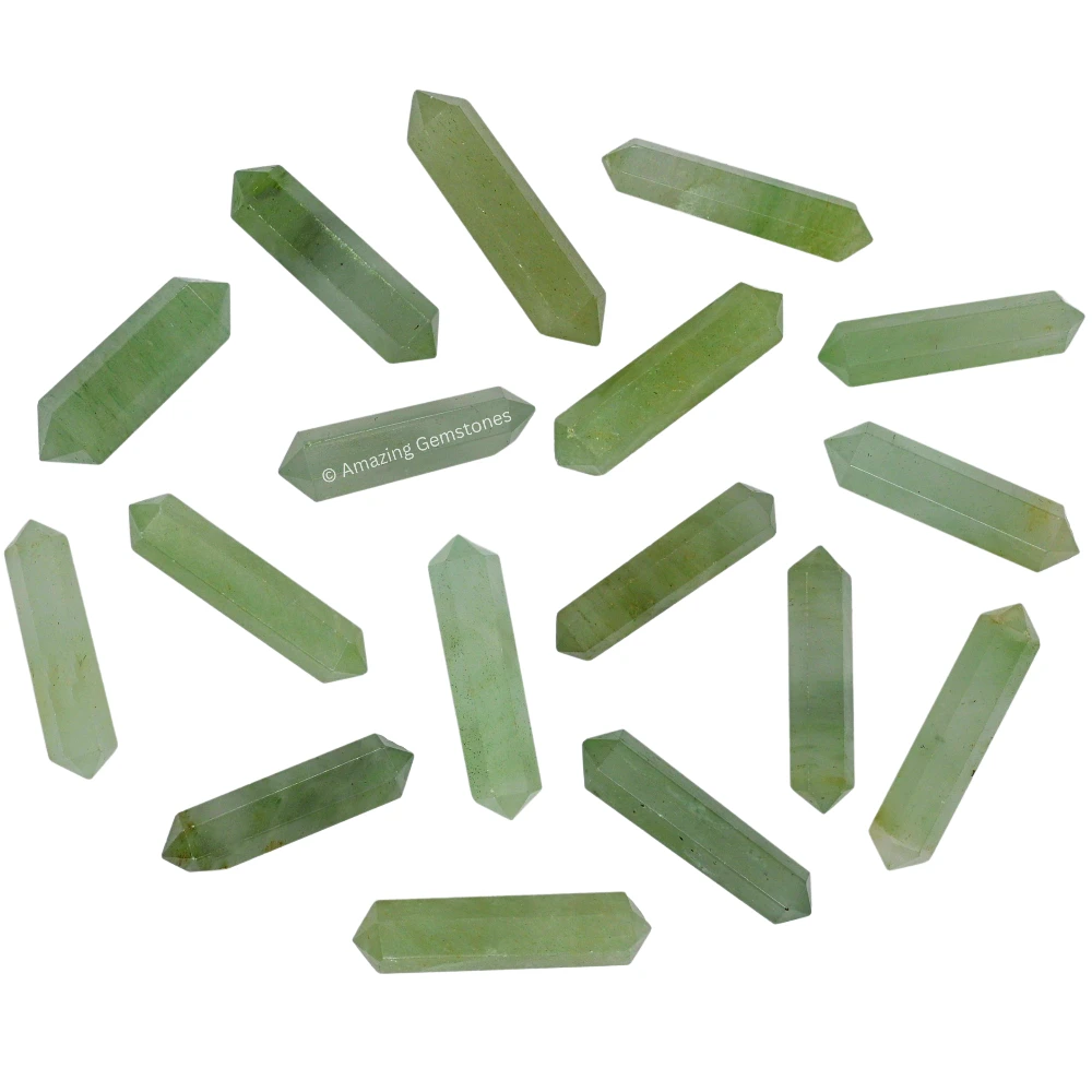 Green Aventurine Pencil Points (Double Terminated) (Set of 10)