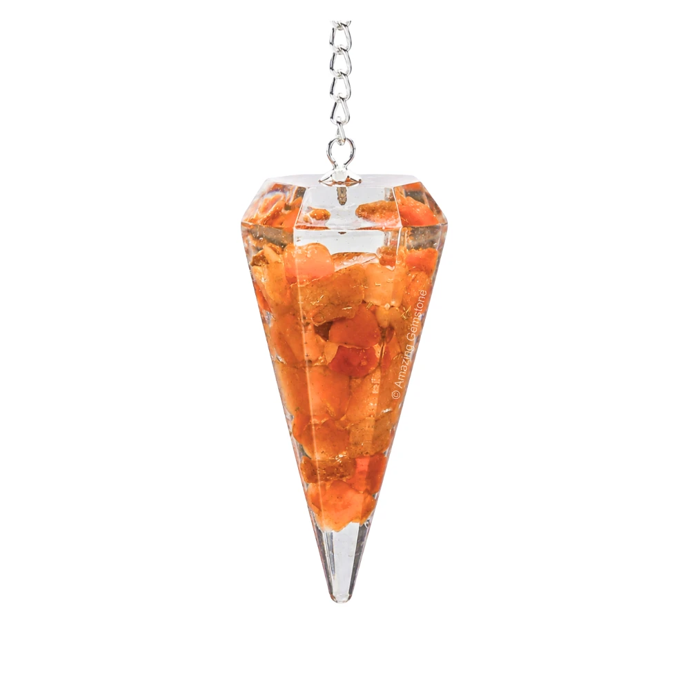 Red Aventurine Orgone Pendulum