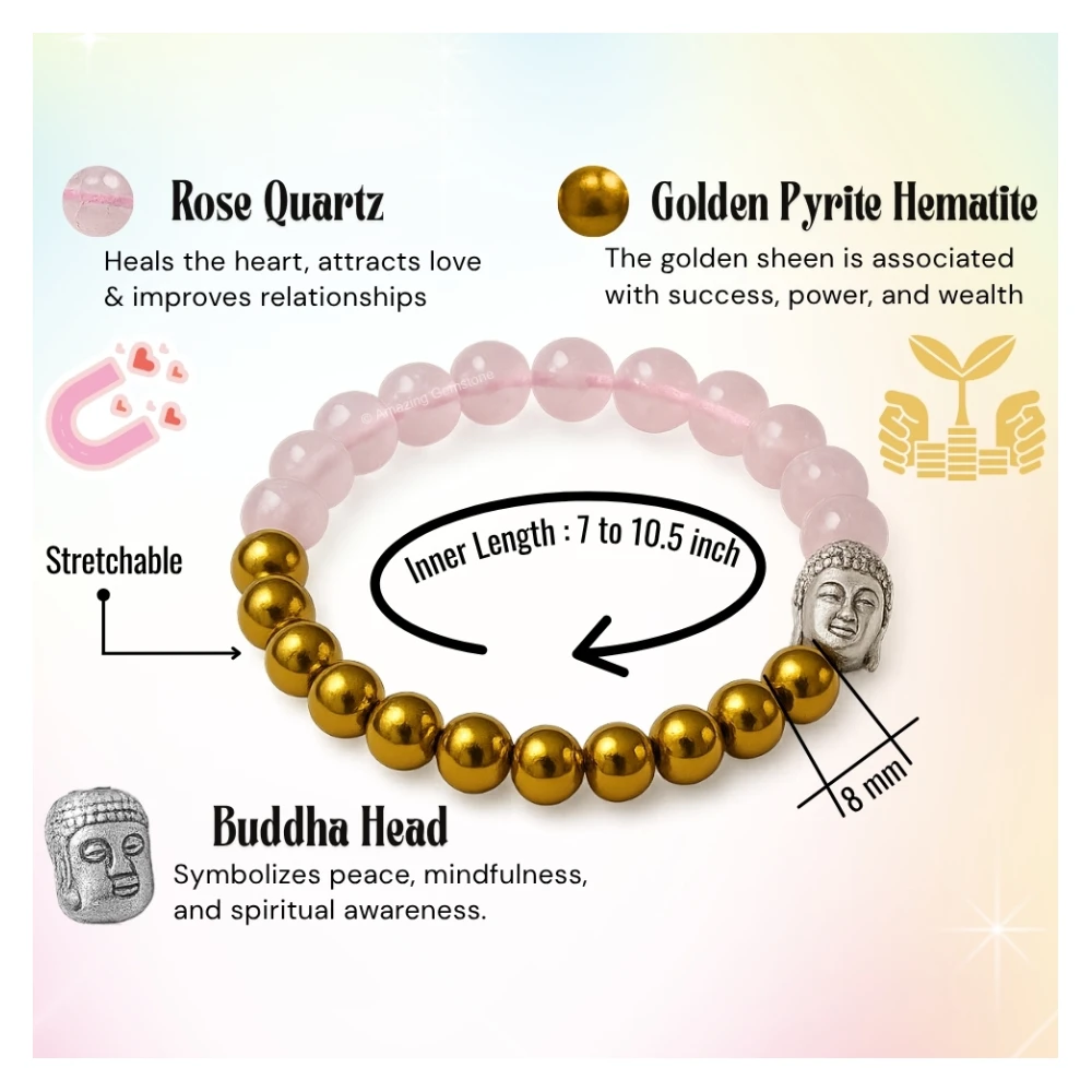 Love and Money Bracelet with Buddha Charm (Silver)