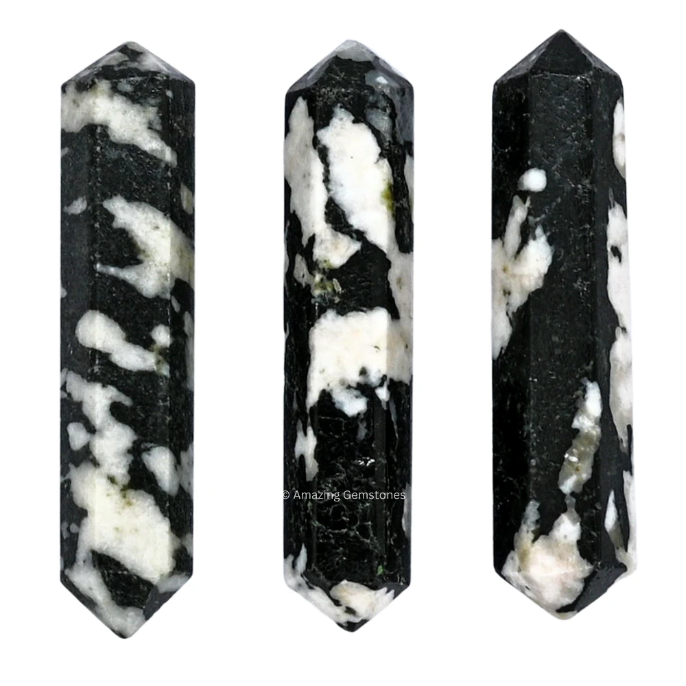Black and White Tourmaline Pencil Points (Double Terminated) (Set of 50)