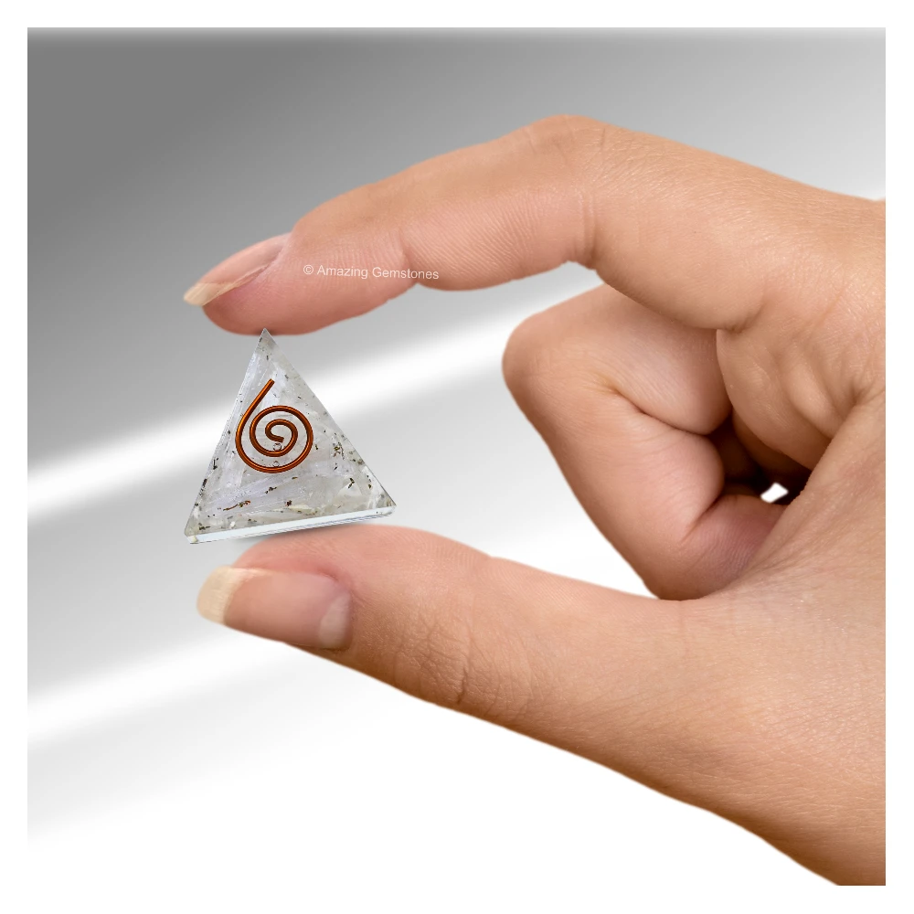 Selenite Orgone Pyramid - Mini