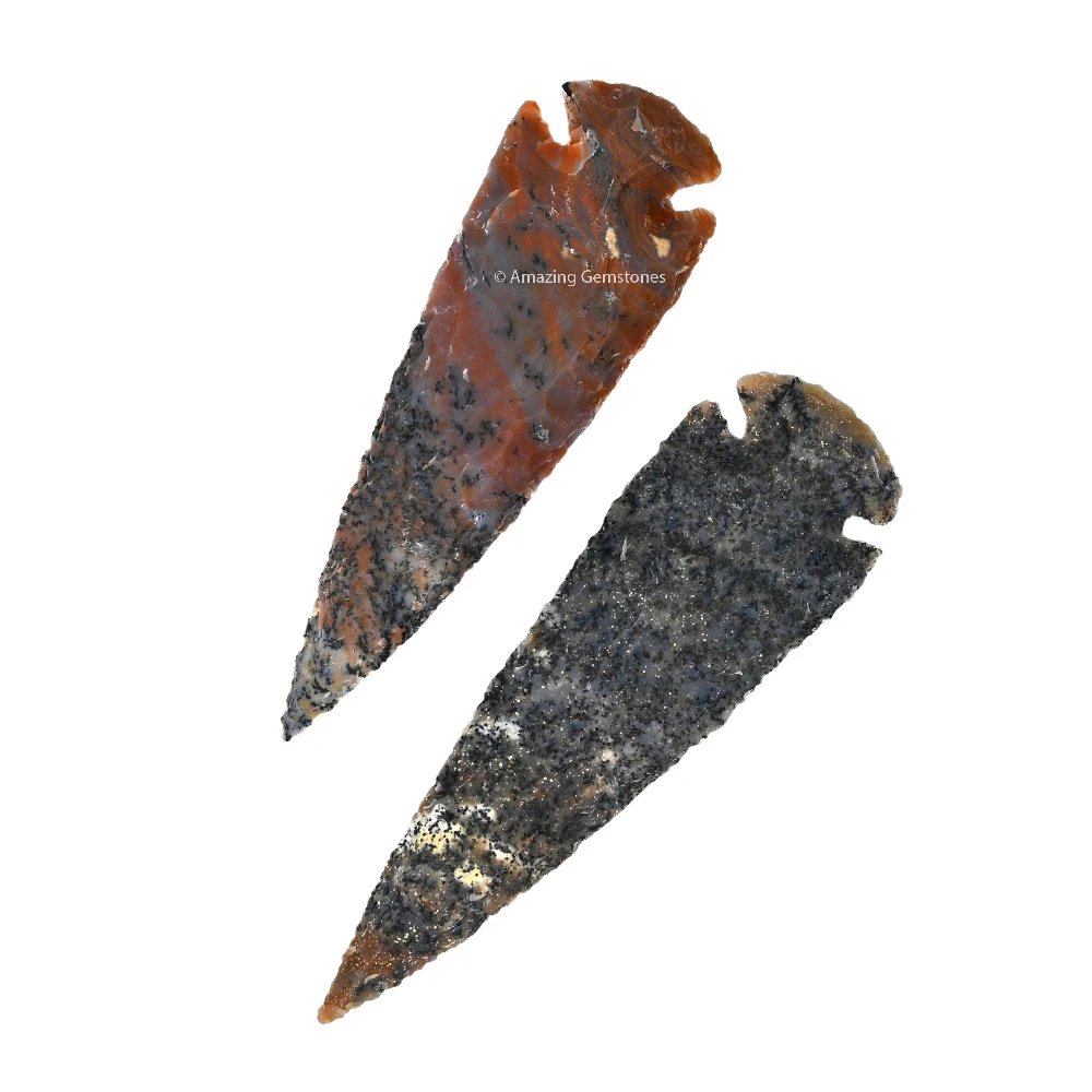 Fancy Jasper Crystal Arrowhead - 4" to 5" (2 Pieces)