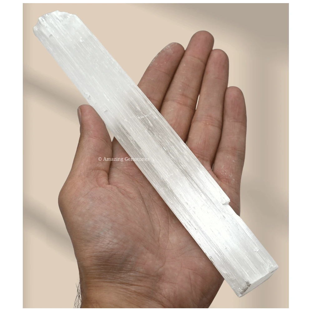 Selenite Charging Stick for Crystals - 8 Inch