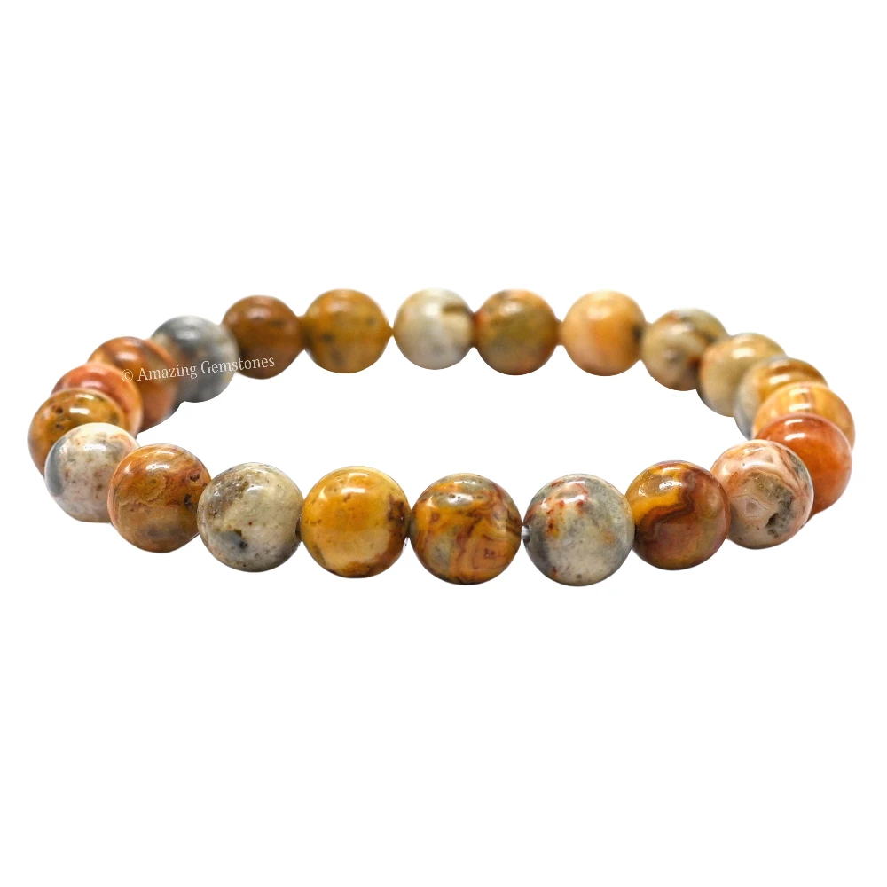 Crazy Lace Agate Bracelet (Strechable)