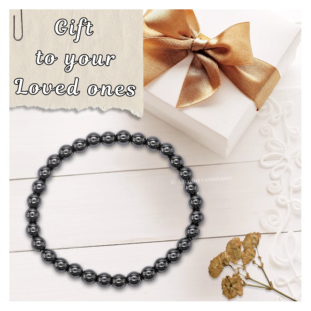 Hematite Healing Crystal Bracelets - 6mm Beads