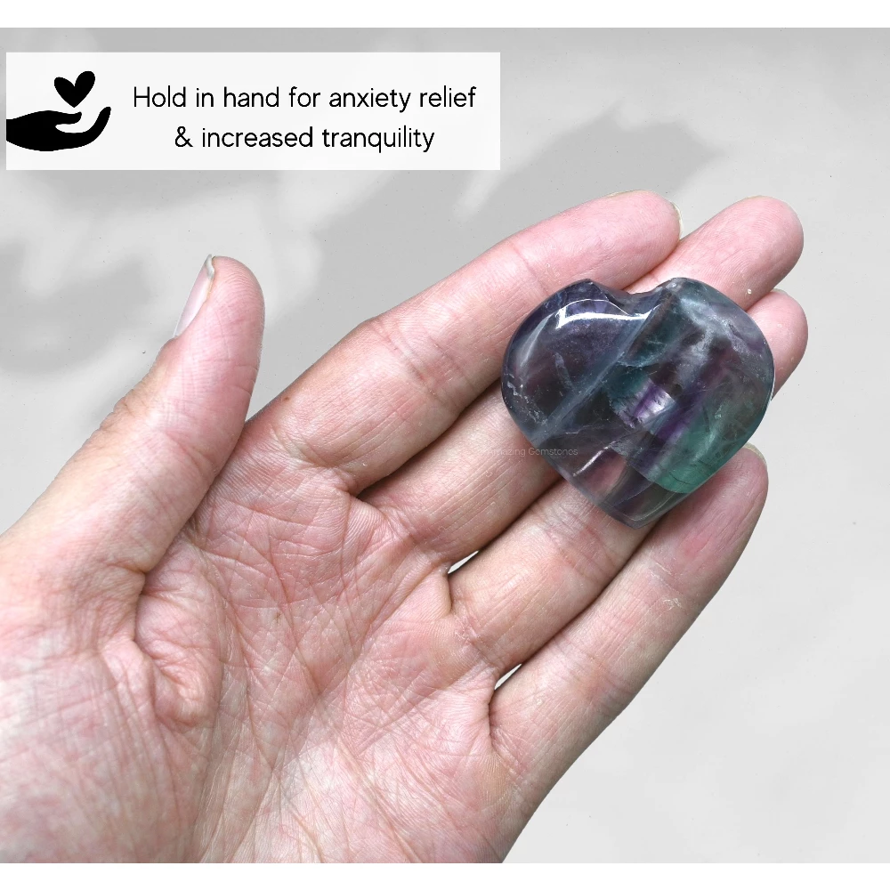 Purple Fluorite Heart