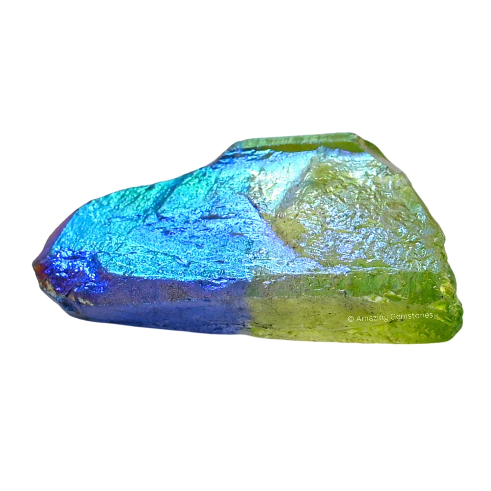 Apple Tanzine Aura Quartz Raw Crystal Points (2 Pieces)