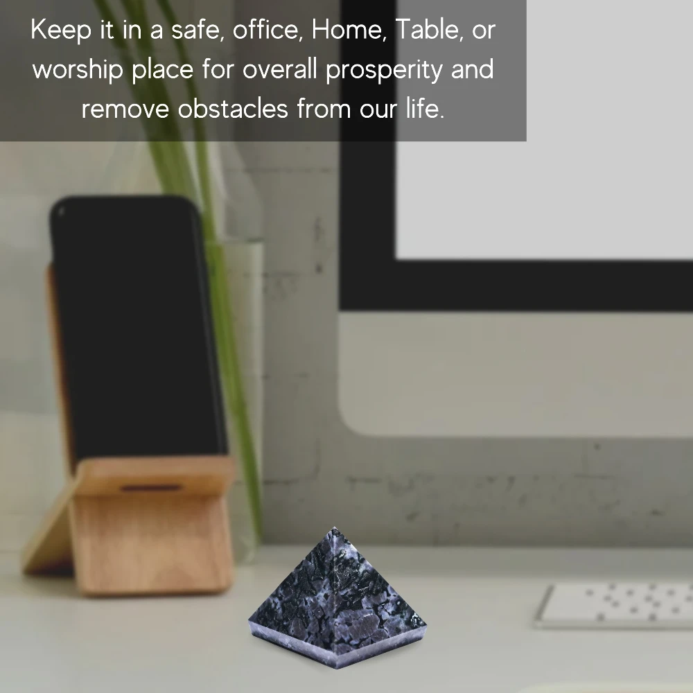 Indigo Gabbro Pyramid (1 Inch)