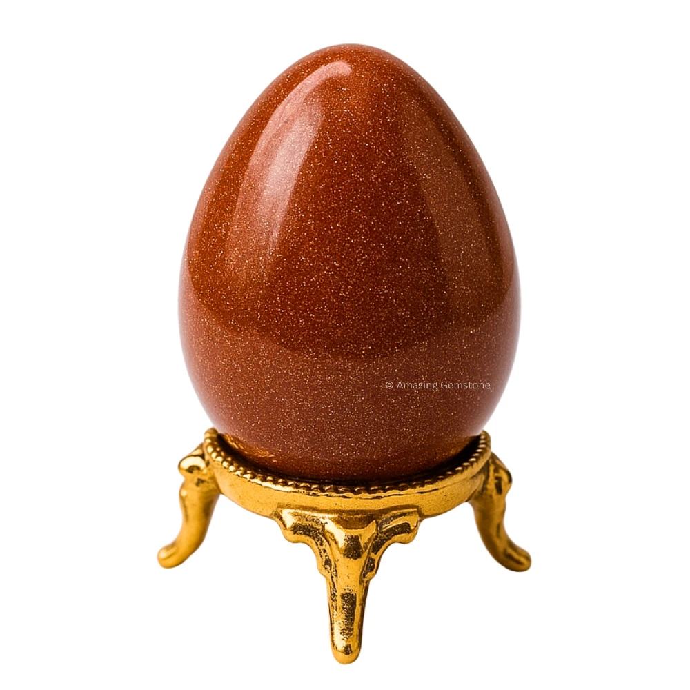 Red Goldstone Crystal Egg Stone