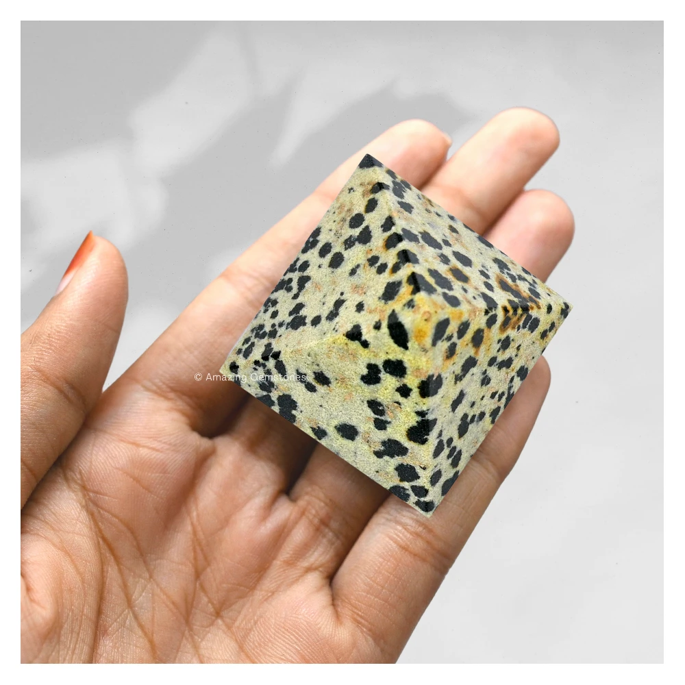 Dalmatian Jasper Pyramid (1.5 Inch)