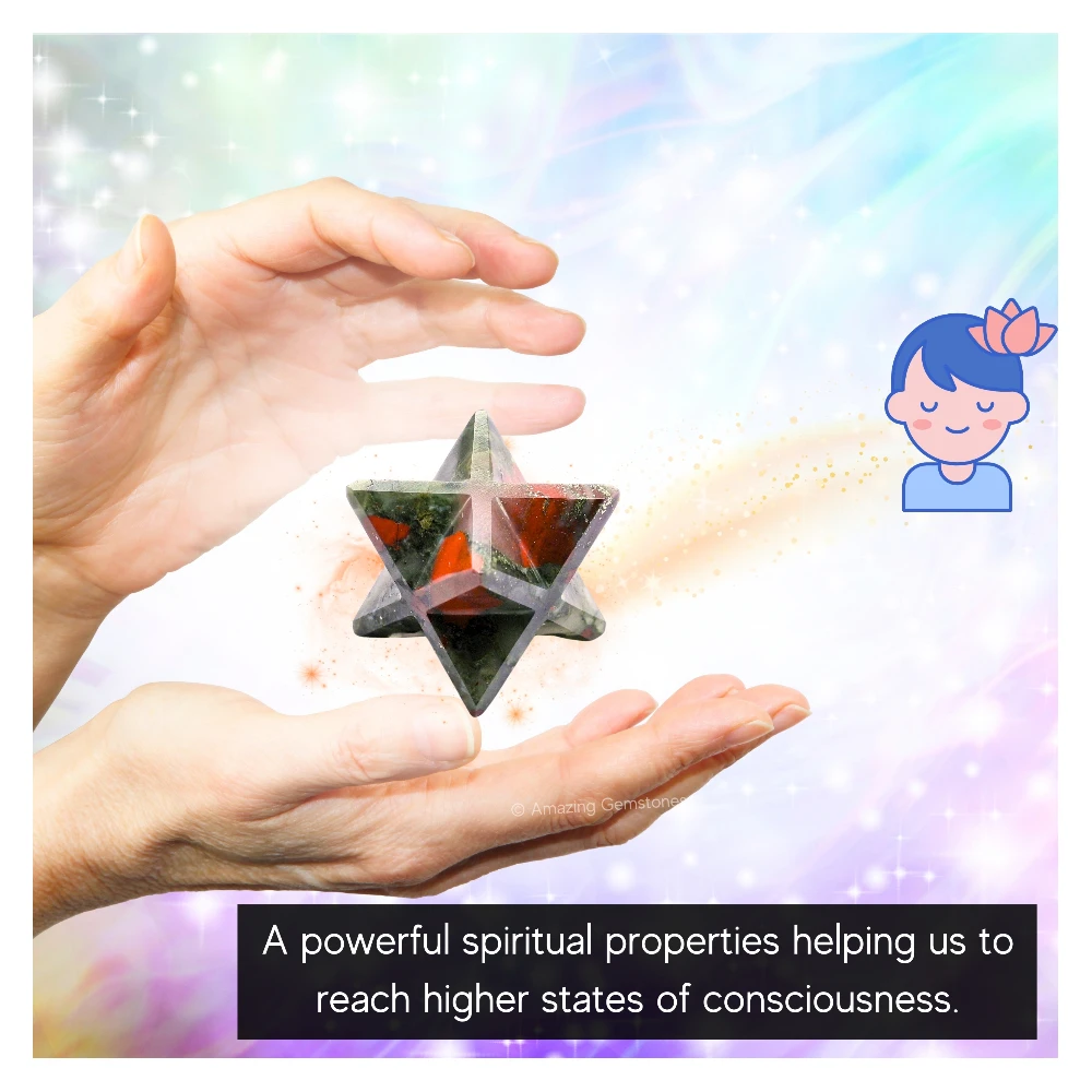 African Bloodstone Merkaba (20-25mm)
