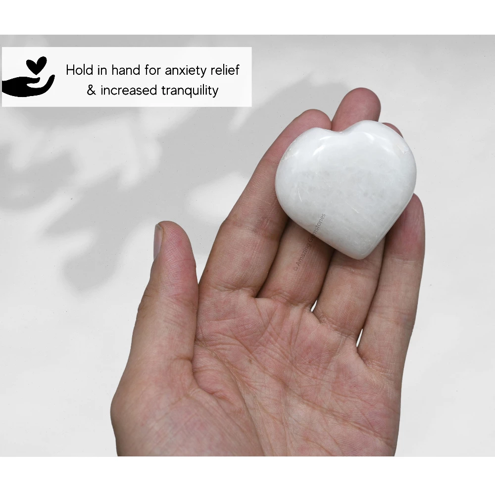 Snow White Quartz Heart