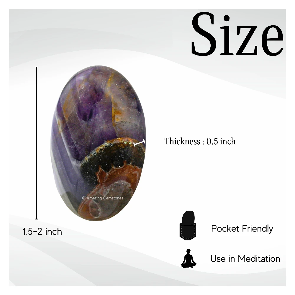 Amethyst Chevron Palm Stone