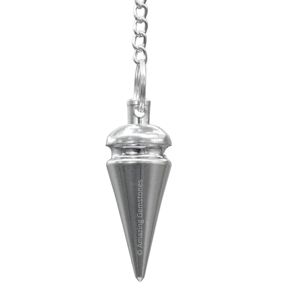 Copper Metal Pendulum - Silver Head Ring Cone (MP52)